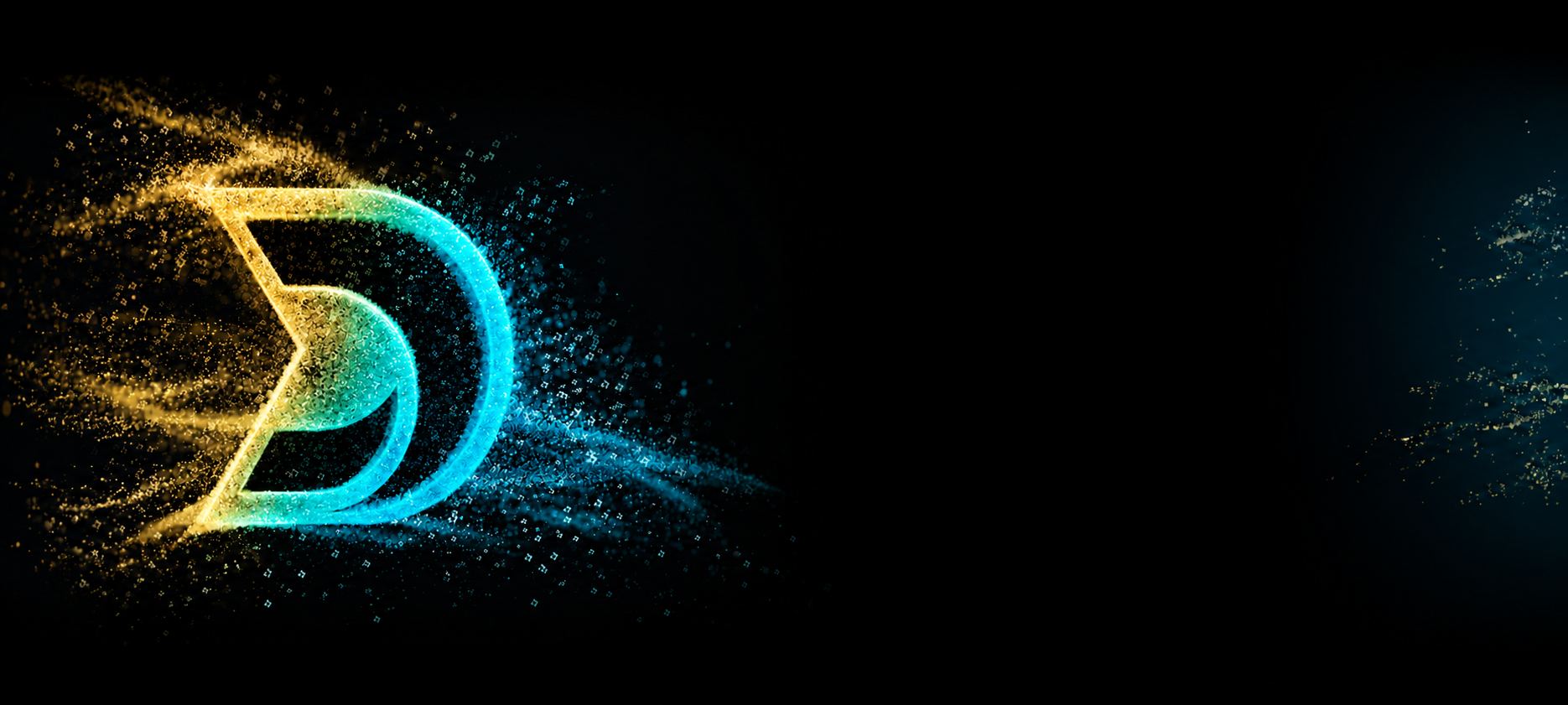Dortschack IT&Design Studio â€” Logo aus Licht-Partikeln